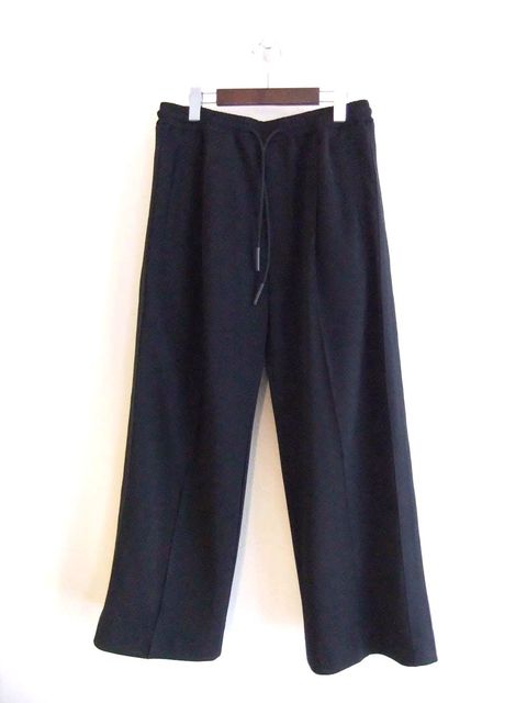 サイドライン ワイドパンツ  (ブラック)