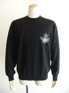 D2 LEAF CREWNECK KNIT ウール ロゴ クルーネックセーター  S74HA1371