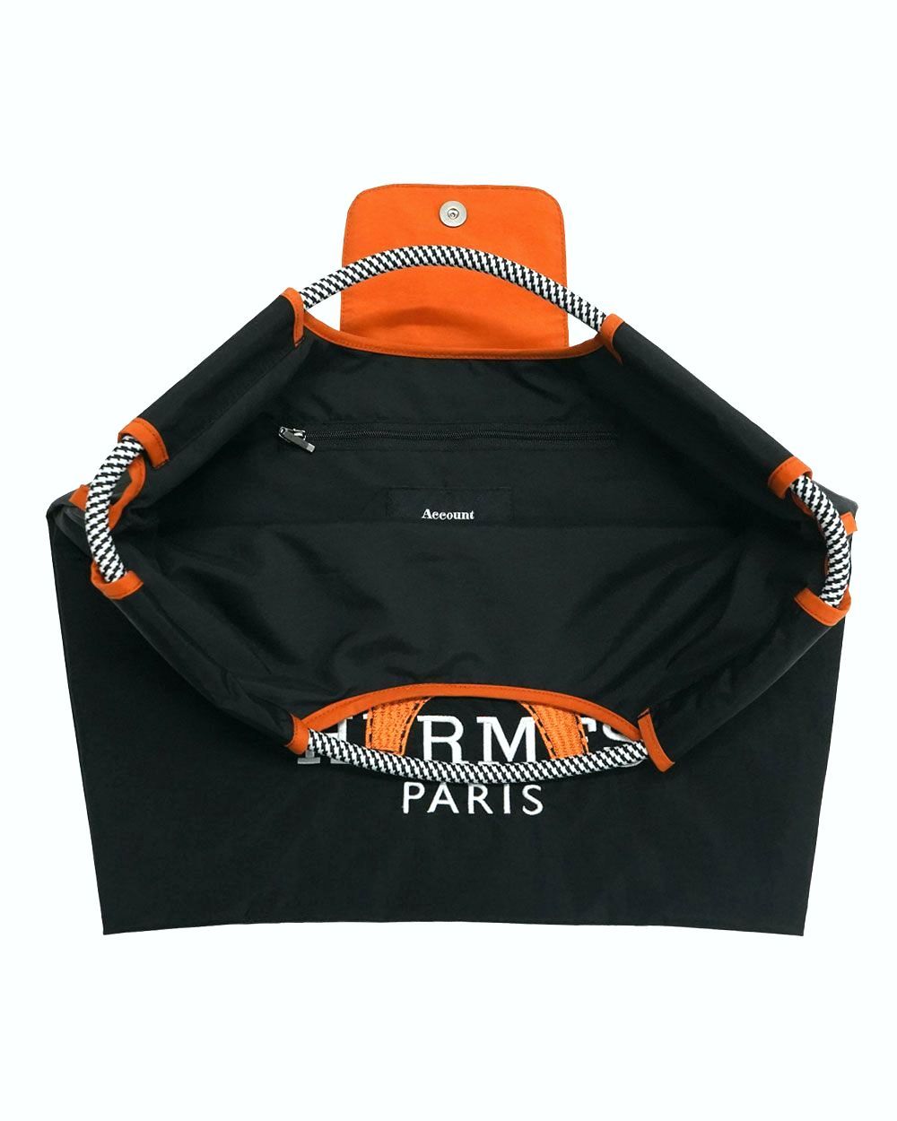 【MICALLE MICALLE Account】 HOMMAGE HORSE FLAP TOTE BAG  (ブラック) オマージュ トートバッグ  MA1101GDE