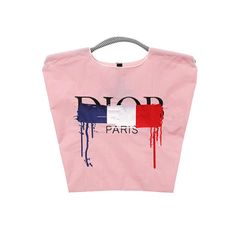 【MICALLE MICALLE Account】 HOMMAGE  DR FLAG TOTE BAG  (ピンク)  オマージュ トートバッグ   MAD107GDE