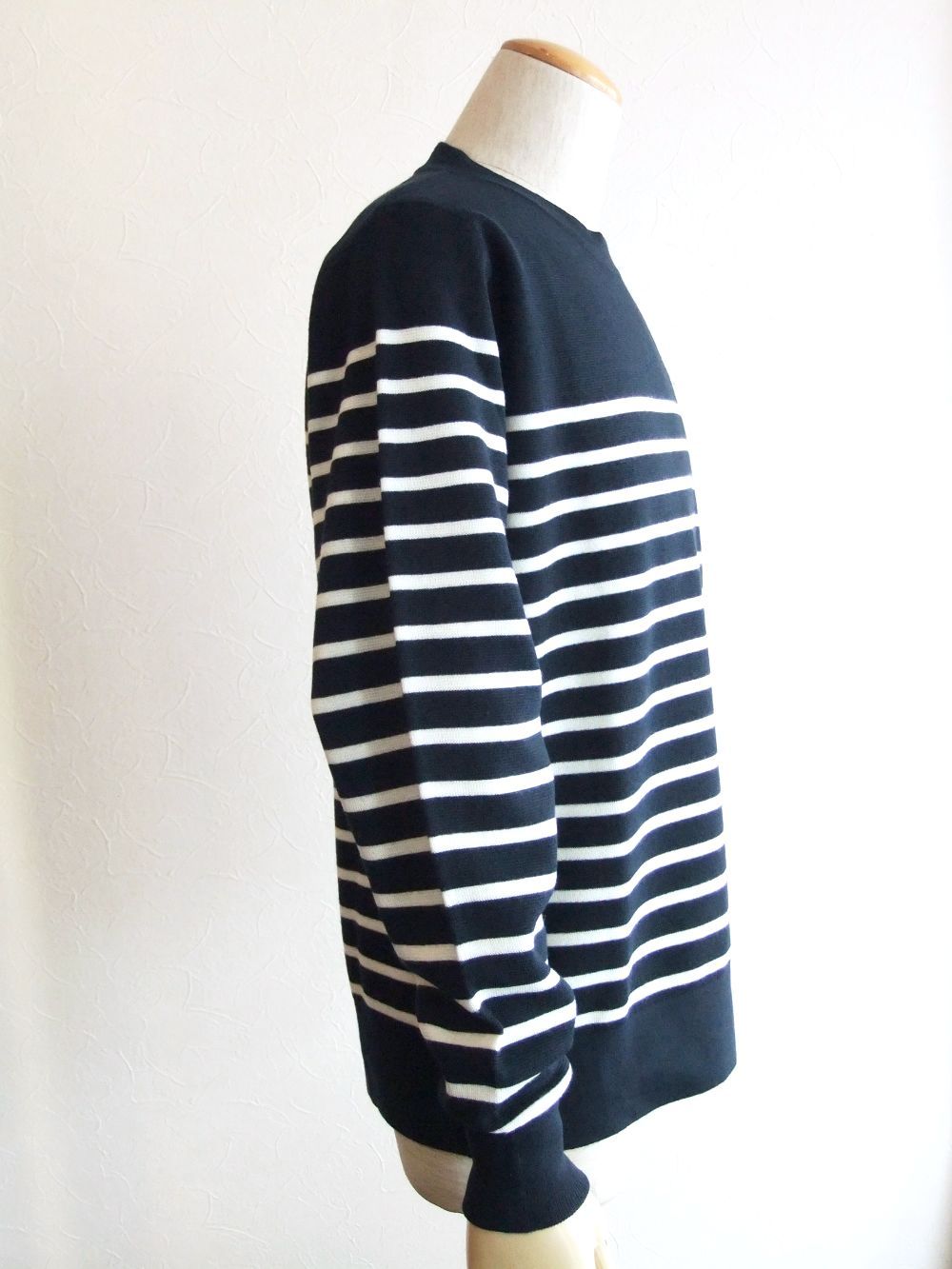 PABLO SWEATER   パネルボーダー柄ニット (ネイビー)  RSM-22281