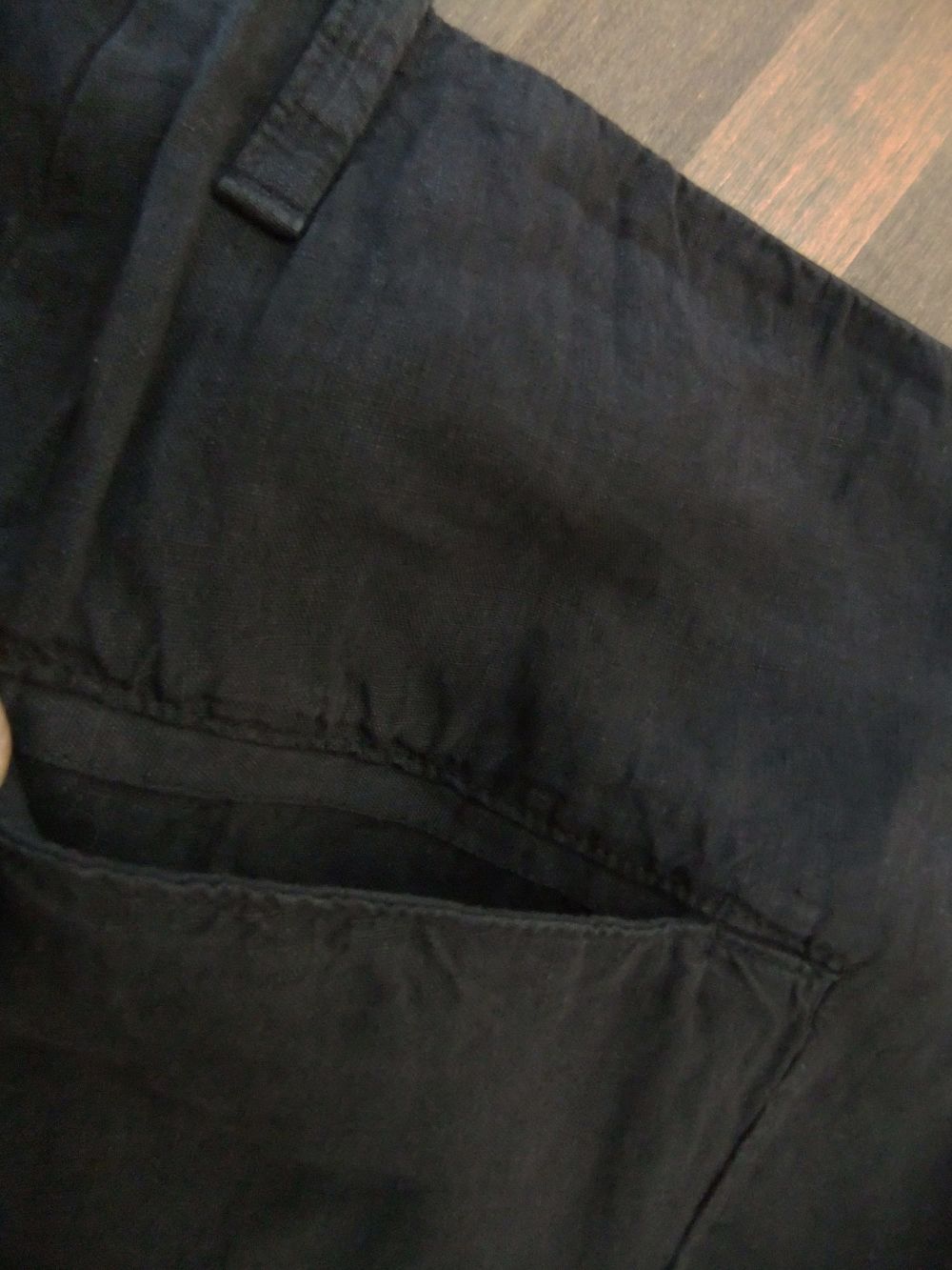 ウオッシャブル リネン ワイドパンツ