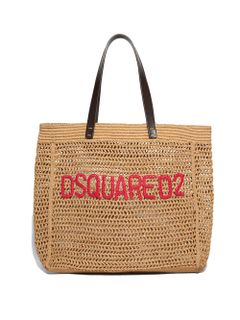 CROISETTE SHOPPING BAG  ラフィア ロゴ トートバッグ