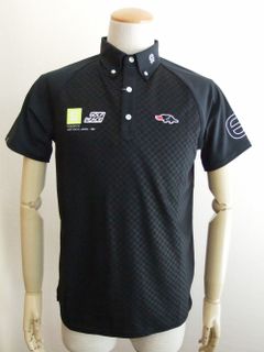 SHADOW POLO   シャドーチェック柄 半袖ポロ (ブラック)  RSM-22009