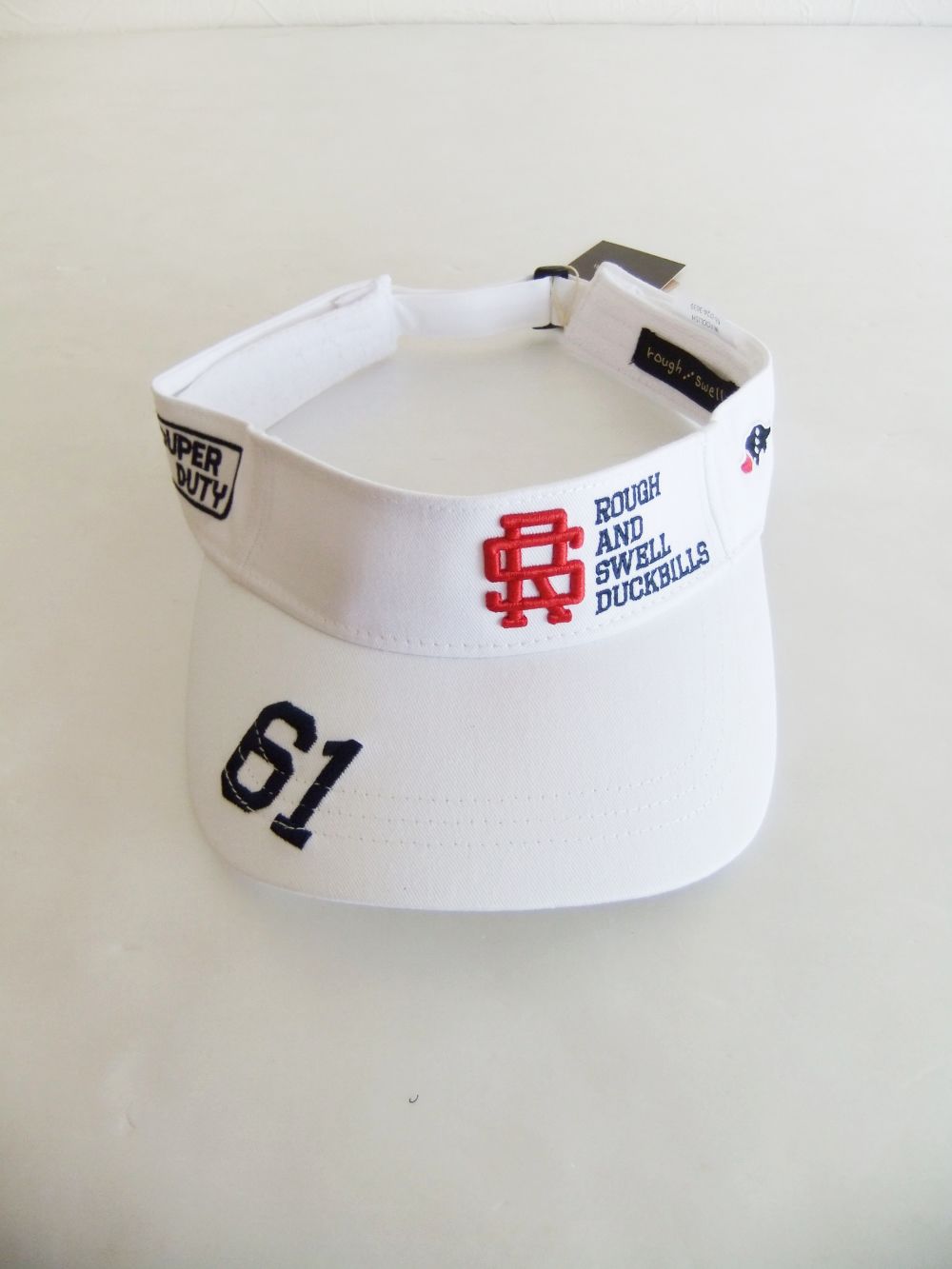 TOUR SUN VISOR (ホワイト) ロゴ入り サンバイザー  RSA-23004