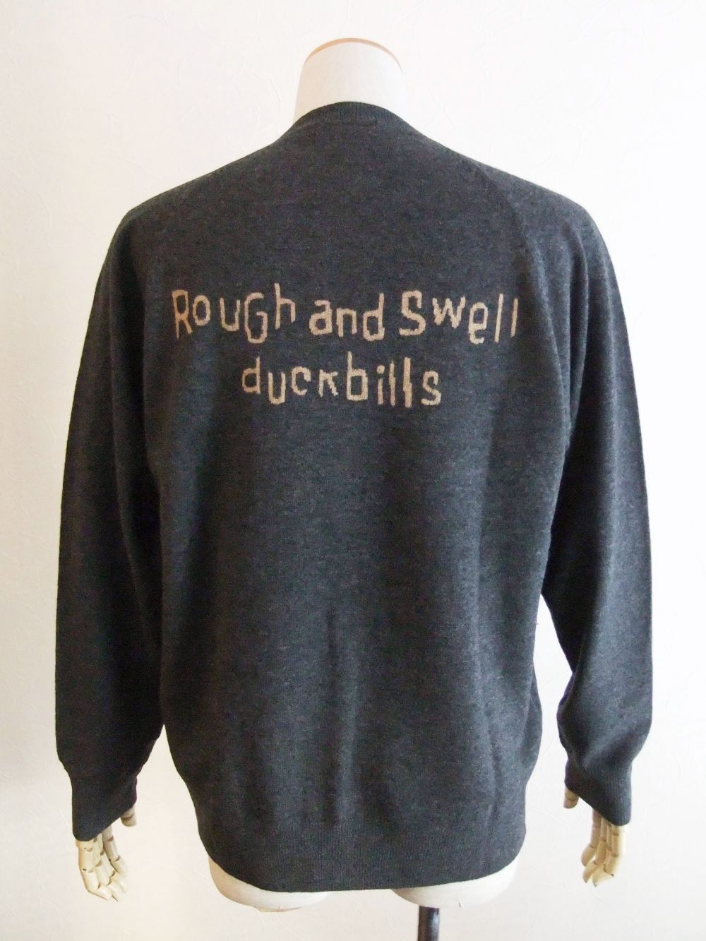 DUCKBILL CREW NECK  12G クルーネックニット (チャコールグレー)  RSM-22279