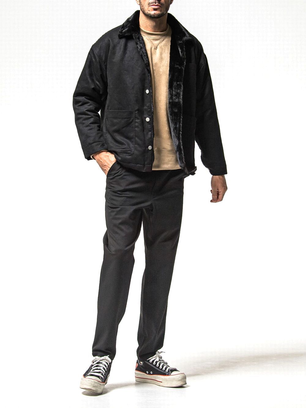 PAT WIDE EASY PANTS  ワイドテーパード イージーパンツ