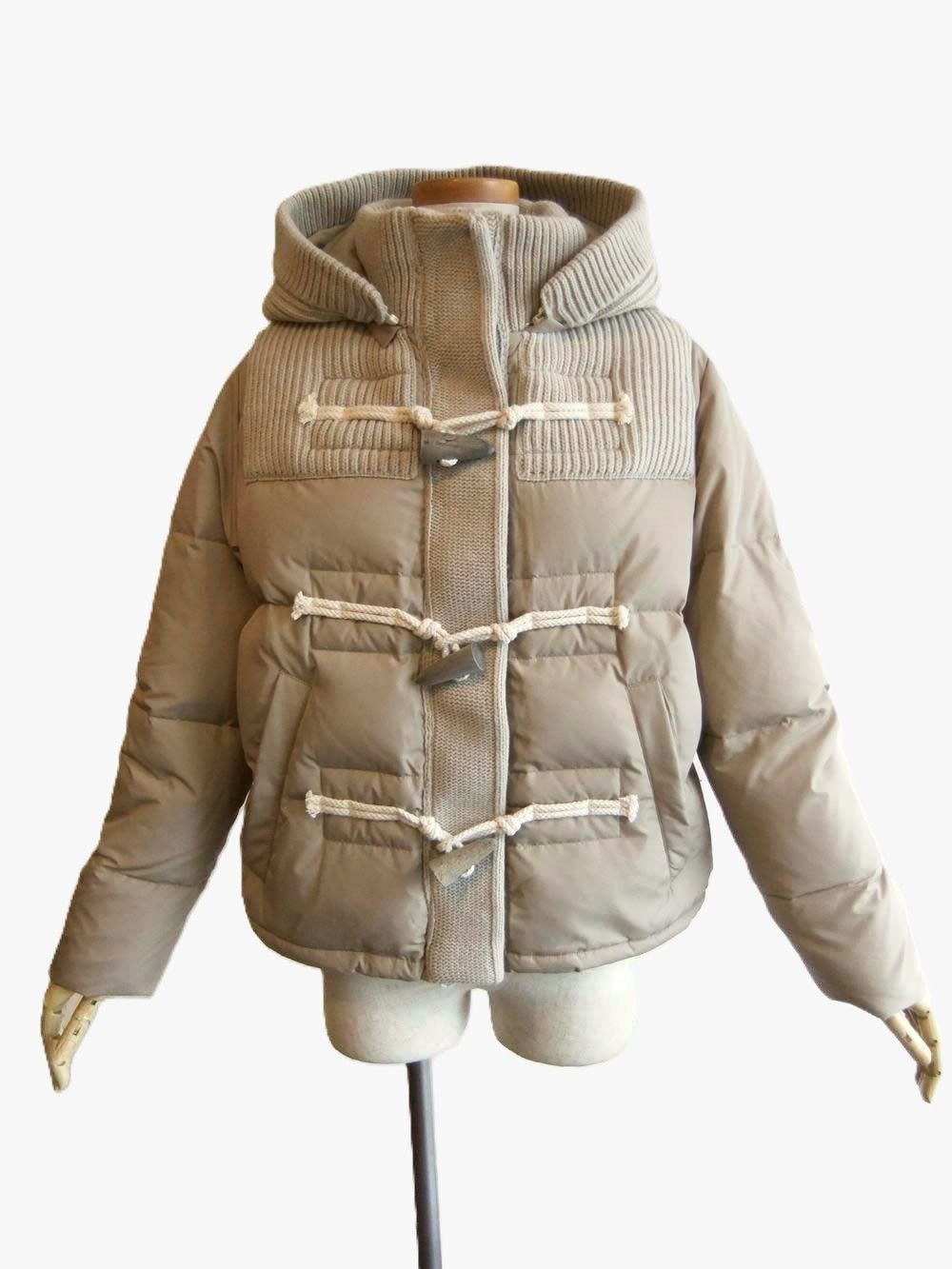 【LADIES】 BBR  ダウン × ニット ハイブリッド ショート ダッフル コート