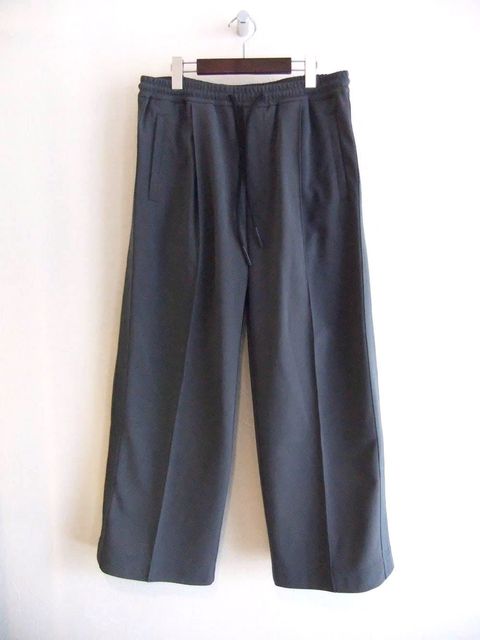 サイドライン ワイドパンツ  (グレー)