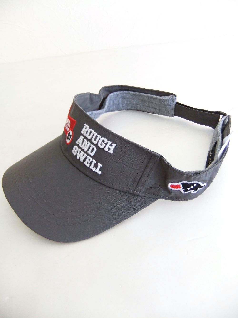 RED IRON SUN VISOR  (グレー) ロゴ入りサンバイザー  RSA-24008