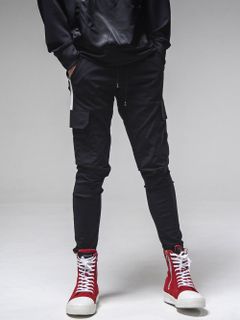 HV NYLON DARRELL CARGO PT  ナイロン カーゴパンツ (ブラック × ホワイト)