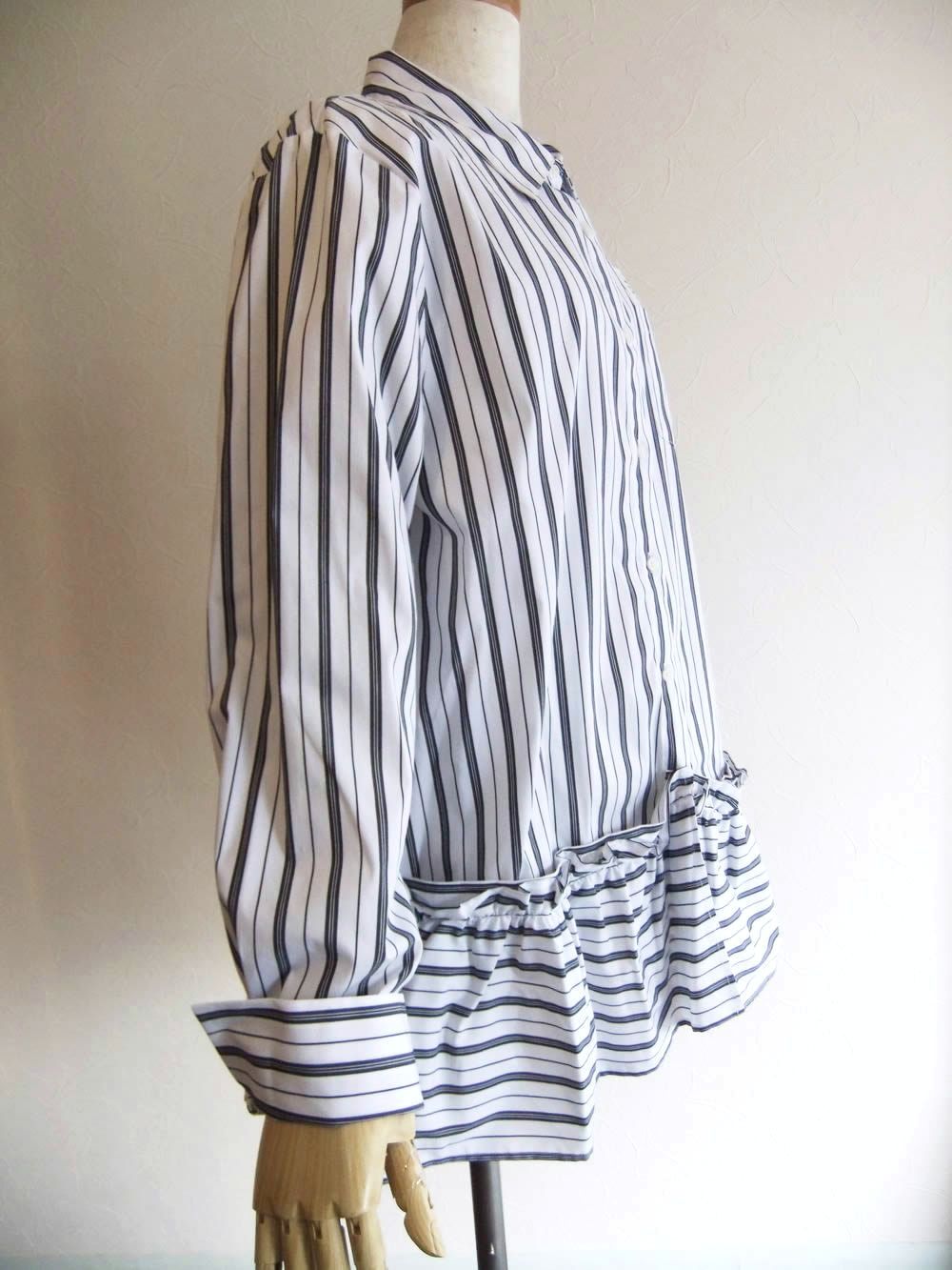 裾フリル 取り外し 3WAY ロング シャツブラウス    MMA115HEA