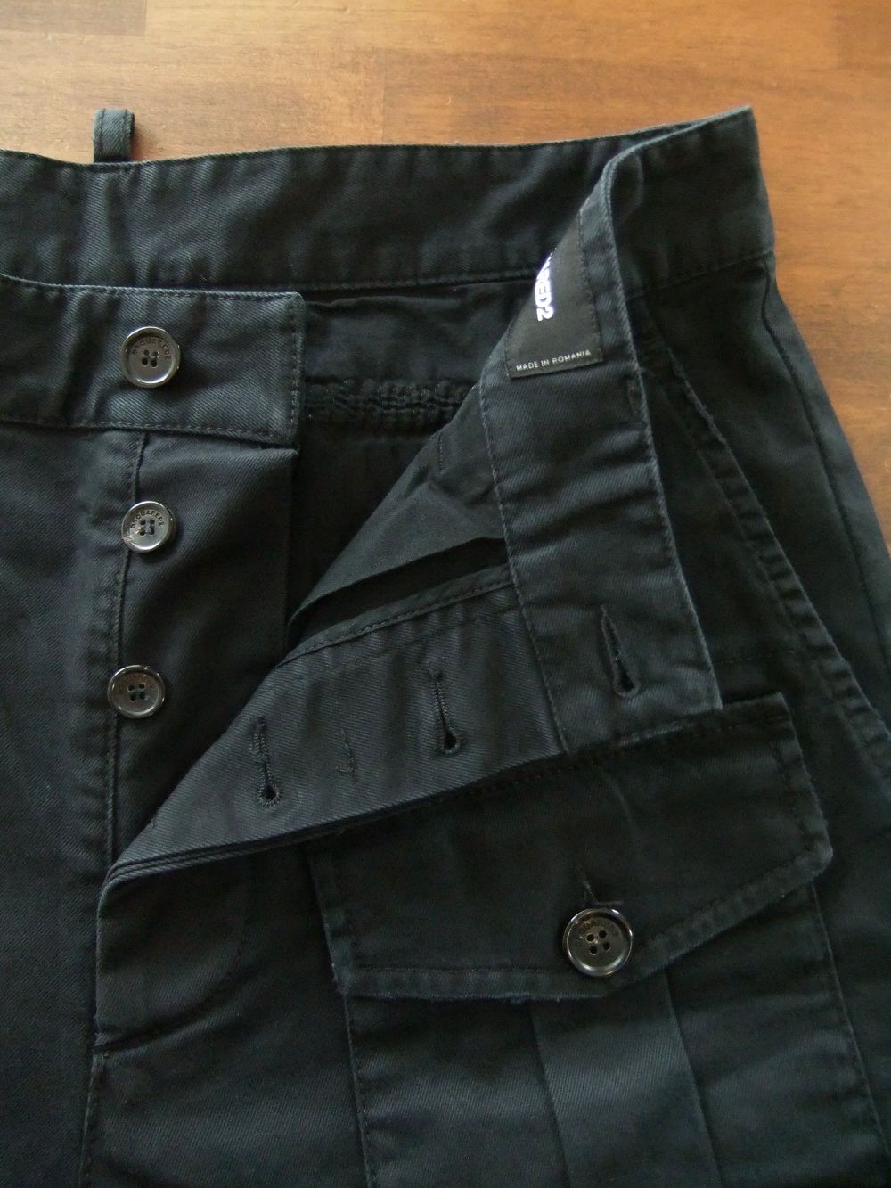 Cotton Twill Marine Cargo Shorts  ダメージ ハーフジーンズ  (ブラック)  S74MU0661