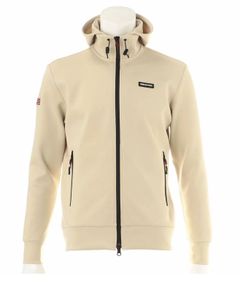 MENS 3D LOGO PARKA （ベージュ）  ストレッチ ロゴ パーカー