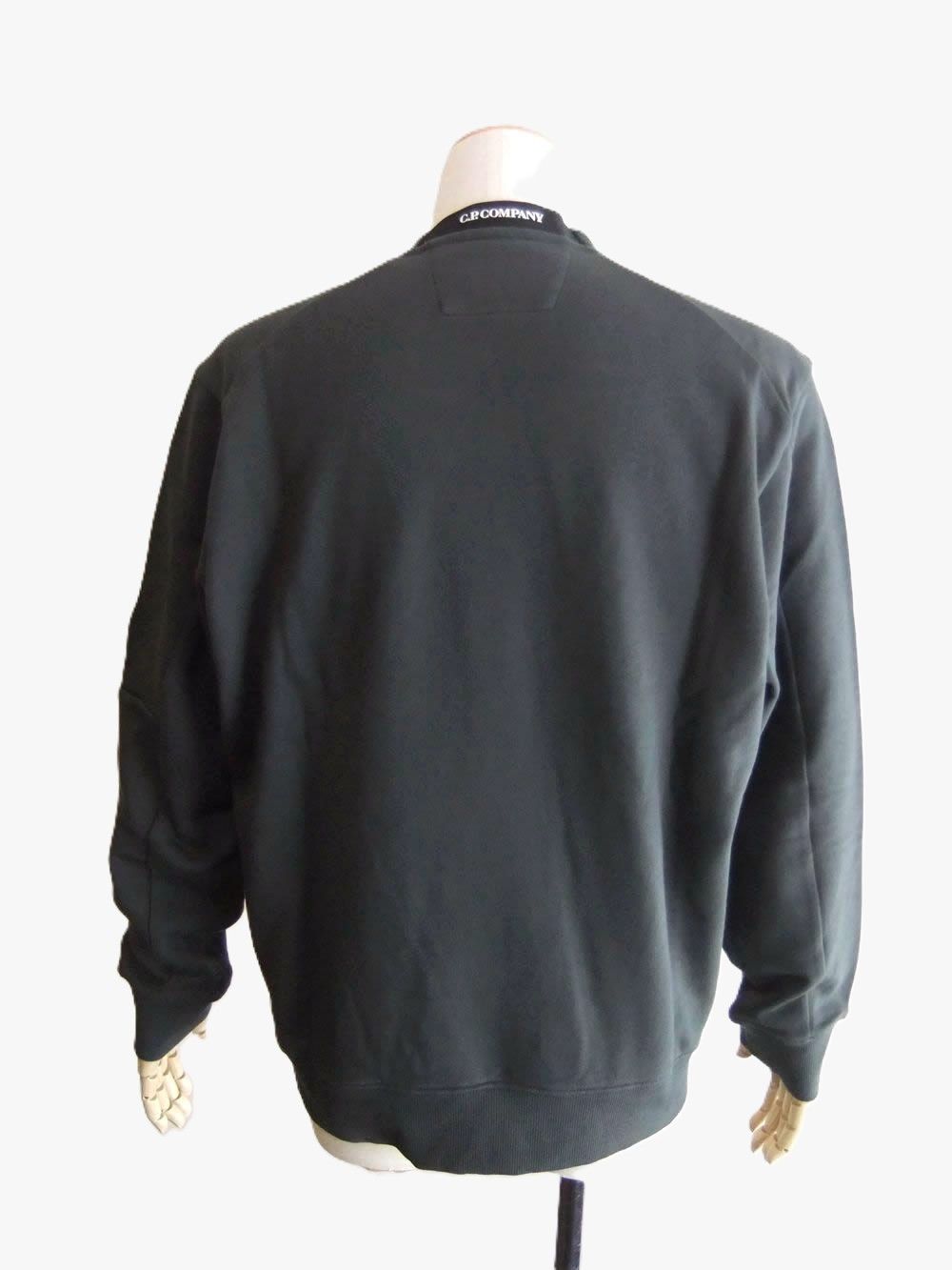 DIAGONAL RAISED FLEECE CREWNECK LENZ SWEATSHIRT  (ダークグレー) クルーネック スウェットシャツ