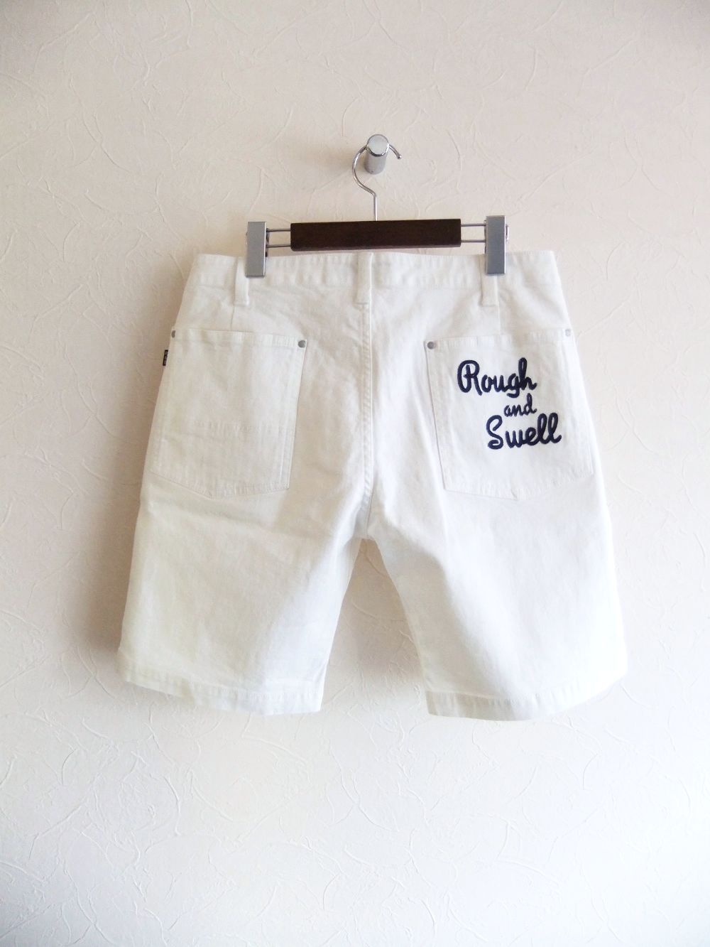 RODEO SHORTS (ホワイト)  ストレッチ カラーデニム ハーフパンツ   RSM-23057