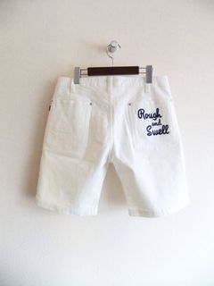 RODEO SHORTS (ホワイト)  ストレッチ カラーデニム ハーフパンツ   RSM-23057