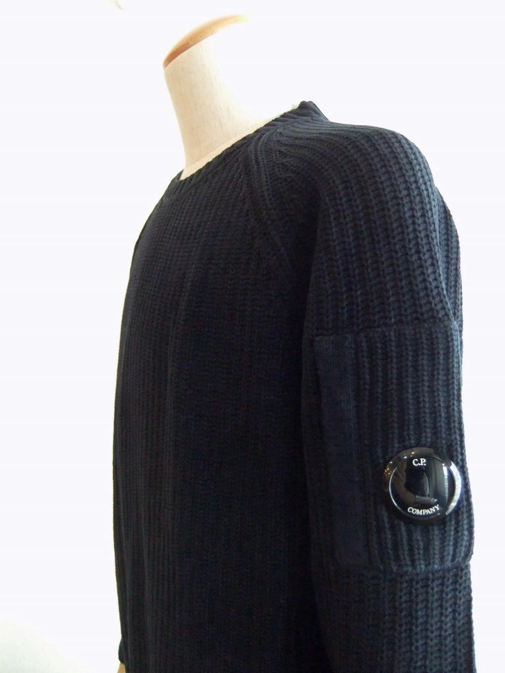CHENILLE COTTON CREW NECK KNIT    (ネイビー)  クルーネック セーター