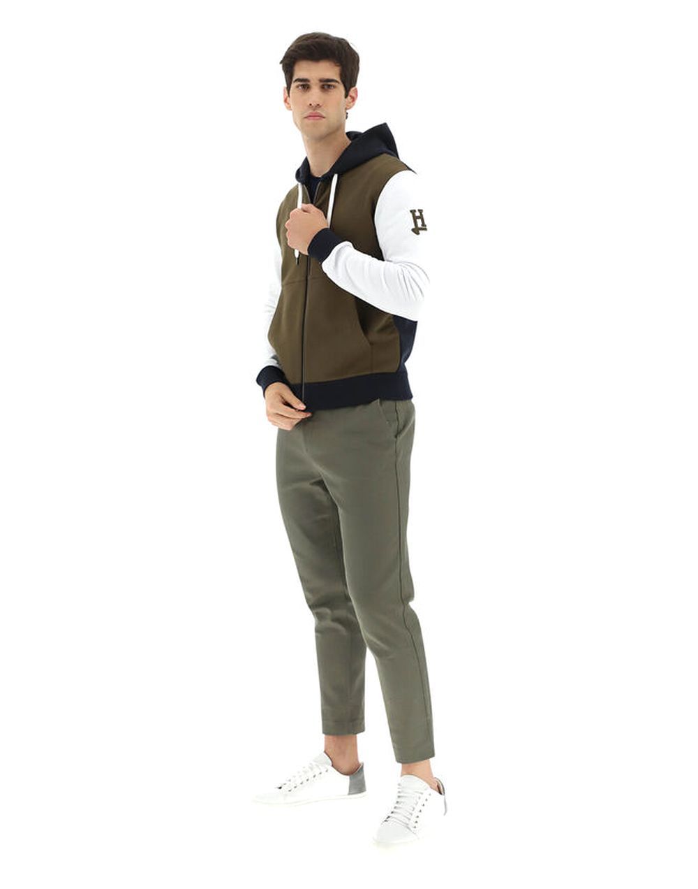 COTTON SWEATER TRICOLOR BOMBER  スウェット ZIP パーカー  JC0012U-50017
