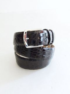 アリゲーター ALLIGATOR LEATHER BELT ( ブラウン )