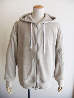 WEST pile zip loose hoodie  (ベージュ)  ジップアップパイルパーカー