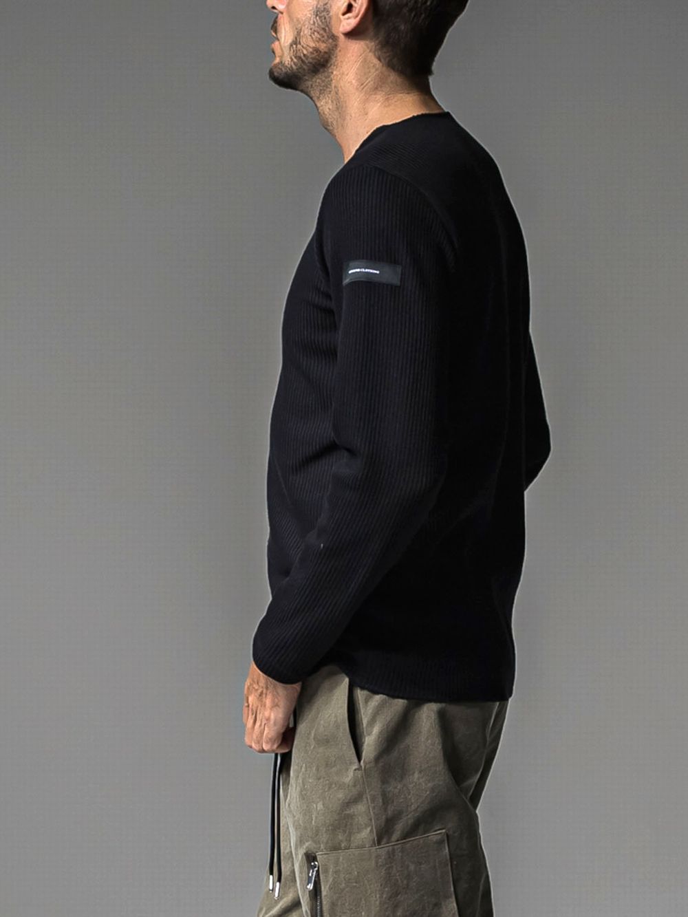 CUTOFF RAIL LONGSLEAVE  (ブラック)   カットオフロングスリーブ