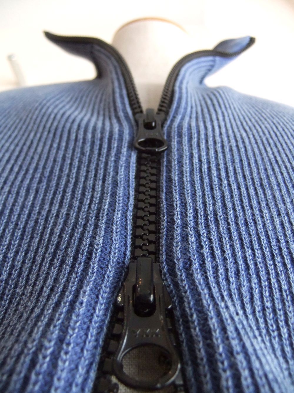 COTTON CREPE FULL ZIP KNIT  コットンZIPカーディガン