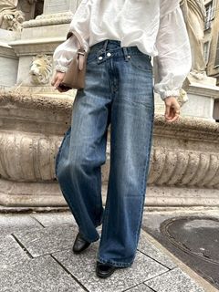WAIST CROSS DENIM PANTS  ウェスト クロス デニム パンツ   635618