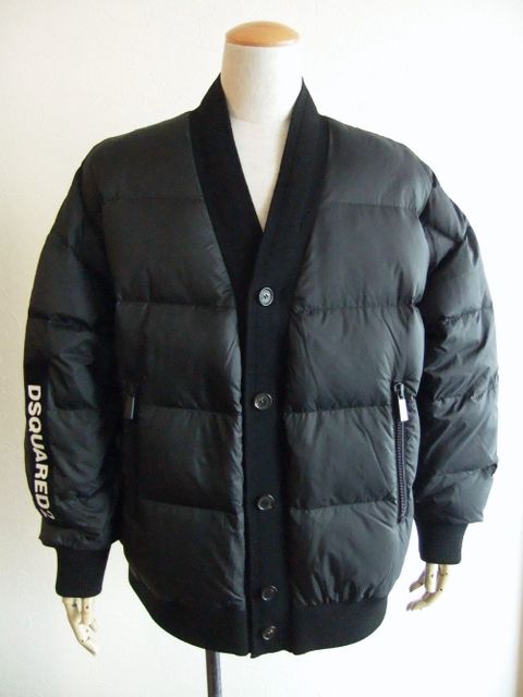 新品32万DSQUARED2ディースクエアードラムレザーコンビジャケット48羊 