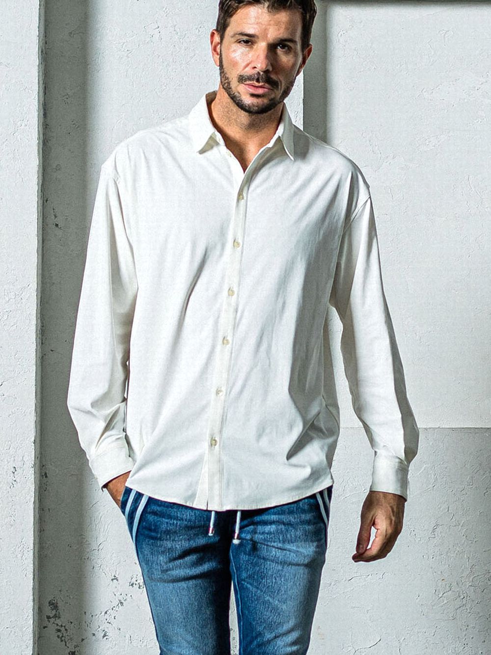 NYLON JACK SHIRTS （ホワイト）  ナイロン シャツ ジャケット