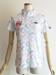 【LADIES】COLOR BALL ROUGH-NECK W   カラーボール柄 半袖ポロ  RSL-22022