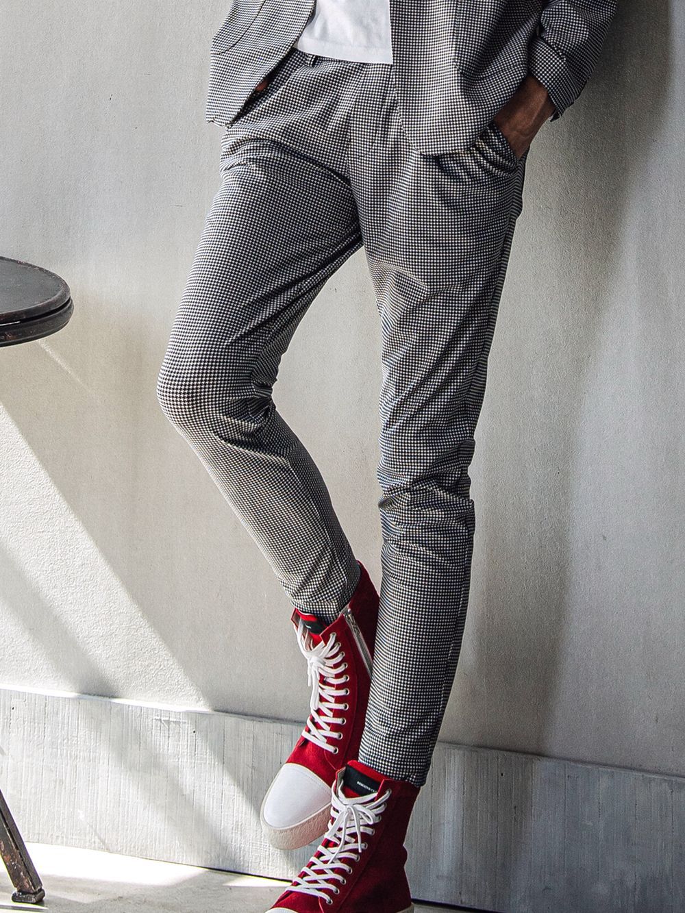 CHRIS EASY TUCK PANTS スラックス イージー タックパンツ (チドリ)