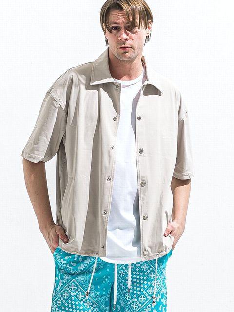 NYLON HALF COACH JACKET  ハーフスリーブ コーチ ジャケット