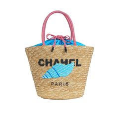 【MICALLE MICALLE Account】 HOMMAGE LARGE BASKET BAG 大 （ブルー×ピンク） オマージュ バスケット バッグ  MAB100GEB