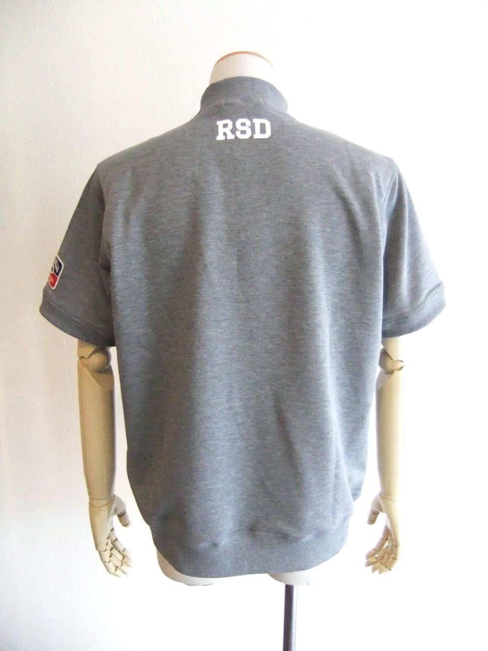 CUDA SWEAT MOCK  ロゴ入り 半袖 モックネック スウェット  (グレー) RSM-26039