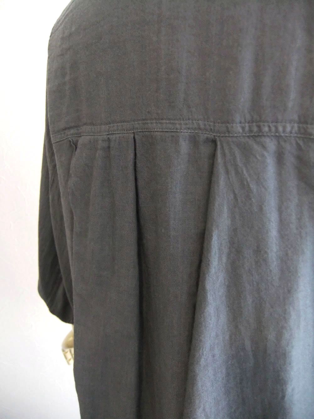 ボウタイ デザイン コットン シャンブレー ブラウス    626912