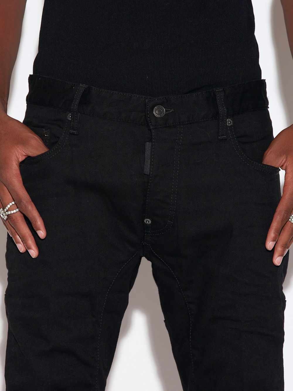 DSQUARED2 22ss BLACK BULL BIKER DENIM