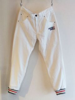NEW BOLT     裏フリース リブパンツ  (ホワイト)  RSM-20263