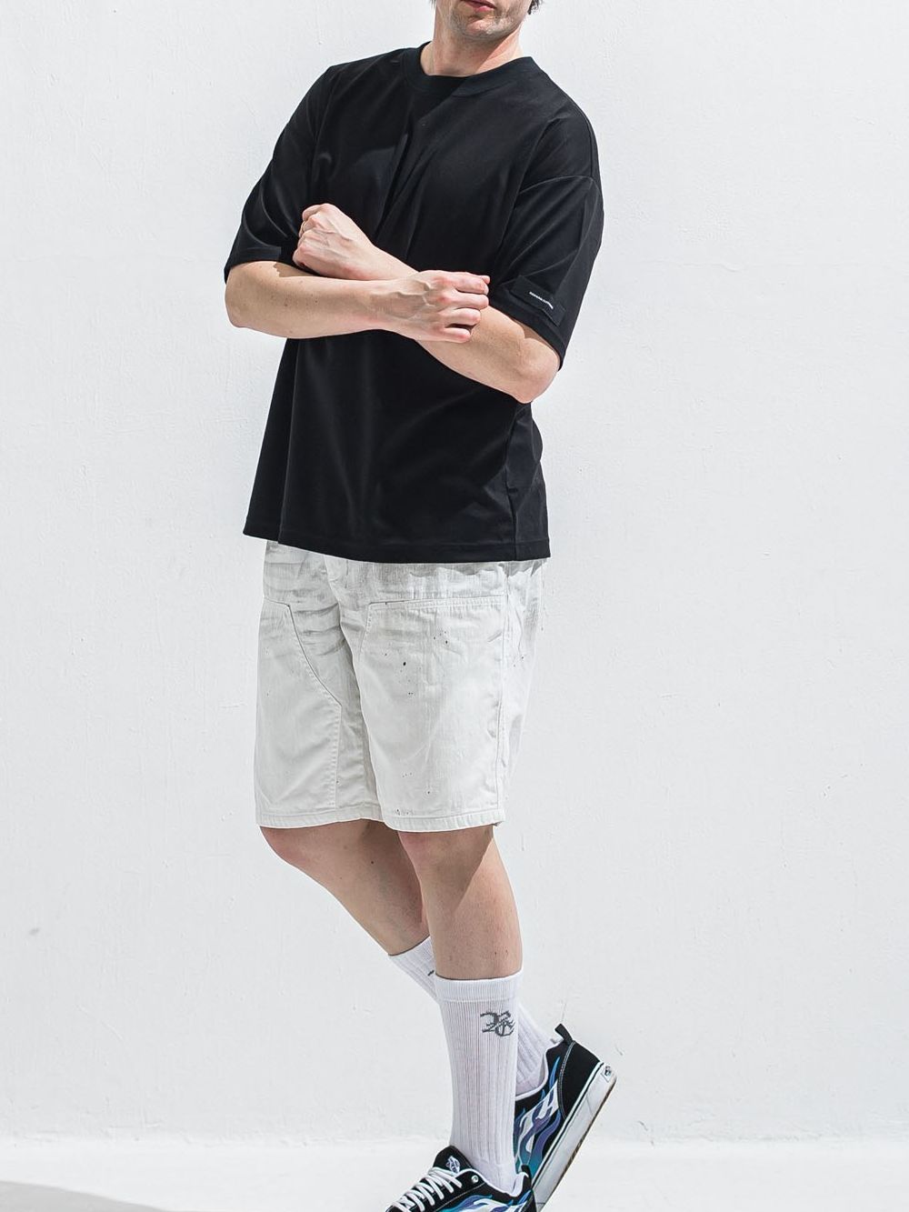 REV MESH OVER TEE  (ブラック)   メッシュ オーバーTシャツ
