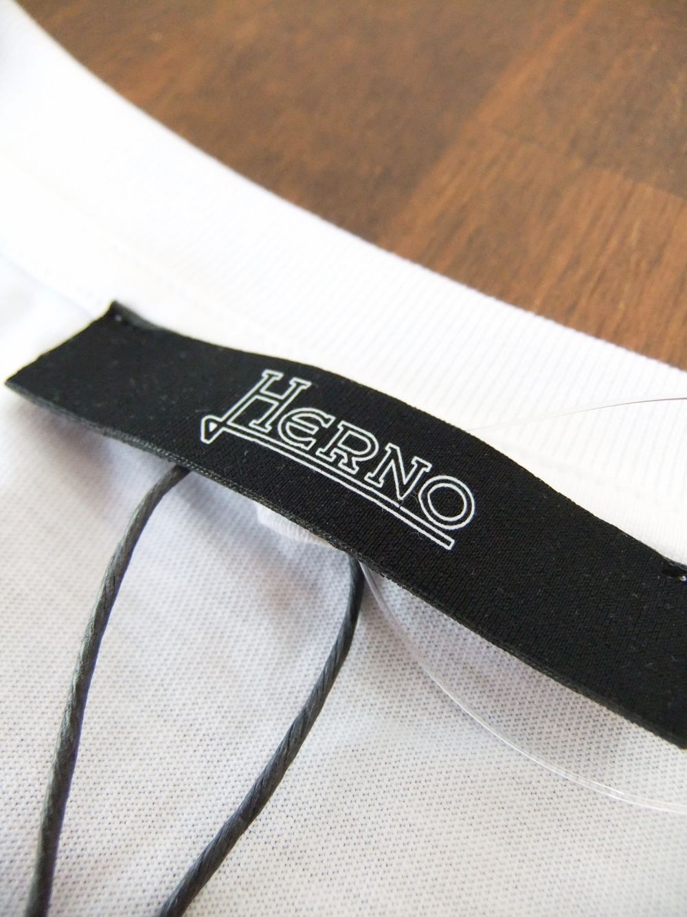 HERNO COTTON JERSEY T-SHIRT  (ホワイト)  ロゴ クルーネックTシャツ