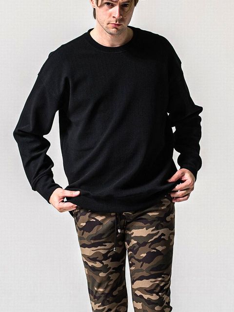 BLISTER TRAINER  (ブラック)   ブリスターニットトレーナー