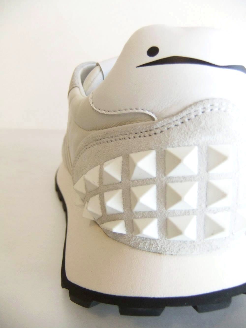 PARIS STUDS   (ホワイト)  レザー × スエード  スニーカー