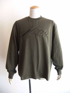 Icon New Generation Loose Fit T-Shirt  (カーキ)  ロゴプリント 長袖Tシャツ  S79GC0111