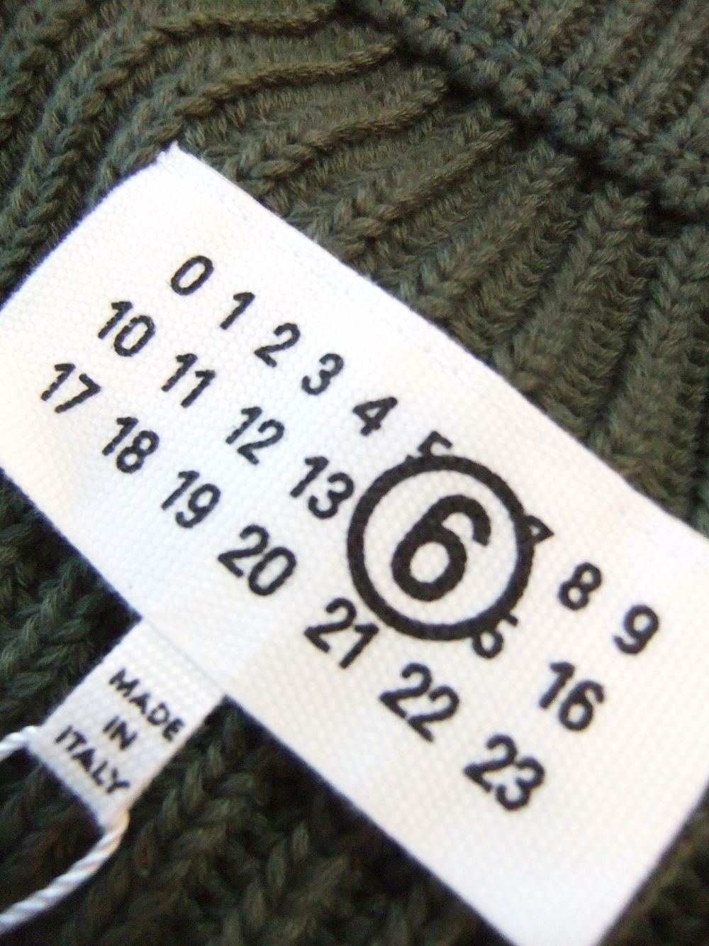 《MM➅》 Maison Margiela     リブ コットン ZIP カーディガン