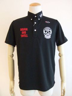 SKULL POLO ( ブラック )   半袖B.D.ポロ  RSM-21007
