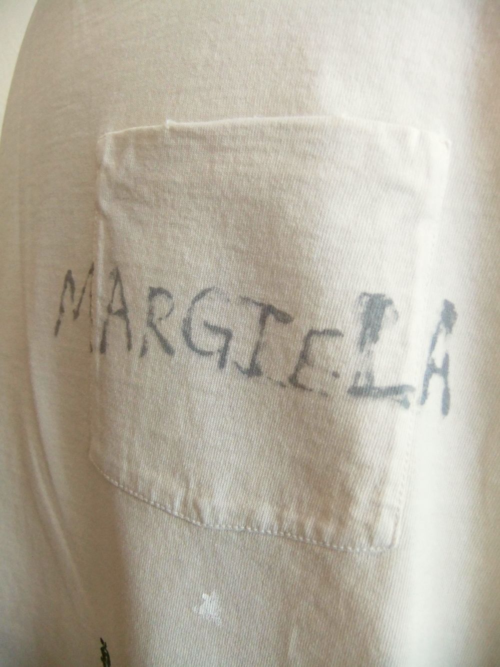 MAISON MARGIELA    (クリーム)  ハイネック コットン Tシャツ