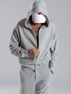 HOODIE FZ （グレー） ロゴパーカー