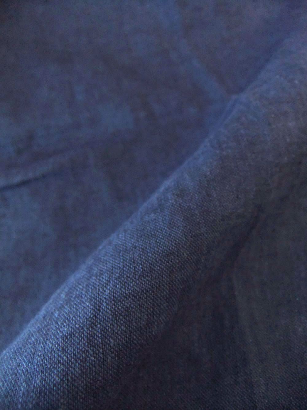 リネン/コットン シャツ (ネイビー)    VINCI FIT