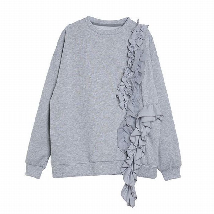 フリル付き スウェット プルオーバー    MML107TEA