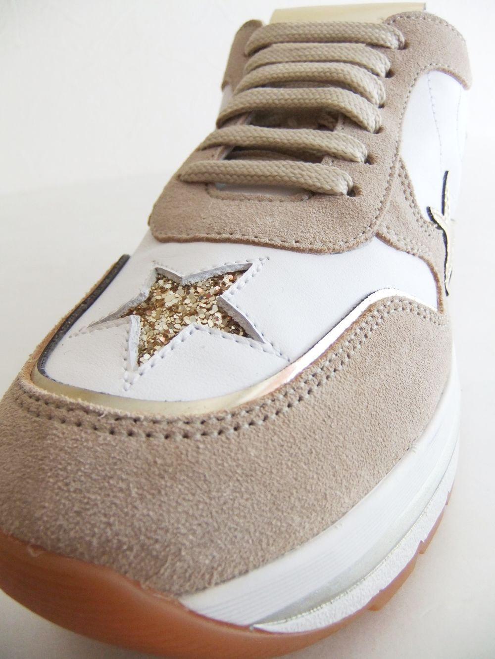 〈LADIES〉 MARAN MULTISTAR  レザー×ラミネート メタリック☆ スニーカー  1E07